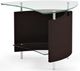 BDI Fin™ 1110  Glass Top End Table with Espresso Stained Oak Base-3