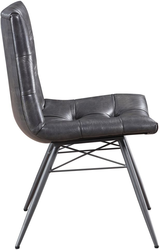 Coaster® Aiken 4-Piece Charcoal Tufted Dining Chairs-2