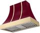 AGA Cascade 36" Cranberry Wall Mounted Range Hood  with Polished Brass Trim-0
