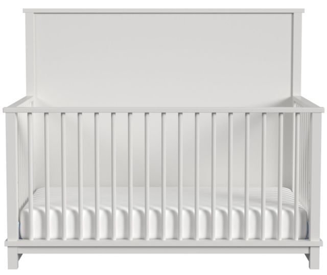 Elements International Wyller White Crib with Guard Rail-2