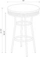 Coaster® Retro 3-Piece Silver/White Bistro Pub Bar Table Set-3