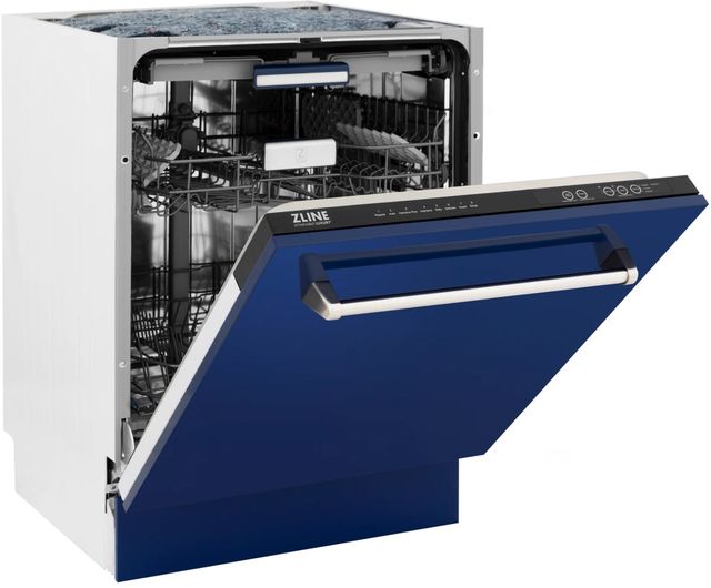 ZLINE Tallac Series 24" Blue Gloss Top Control Built In Dishwasher-3