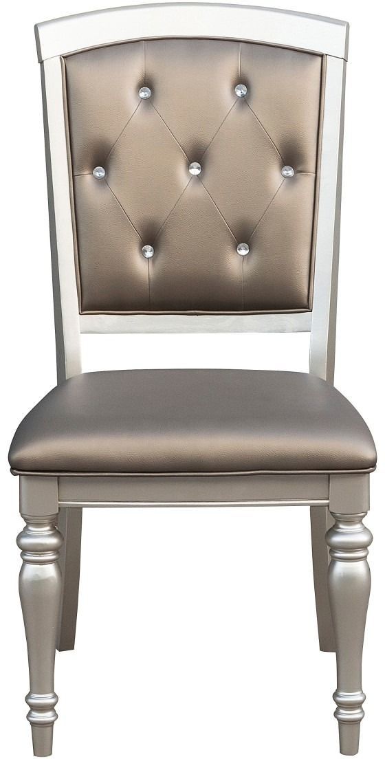 Homelegance® Orsina Silver Dining Side Chair-0