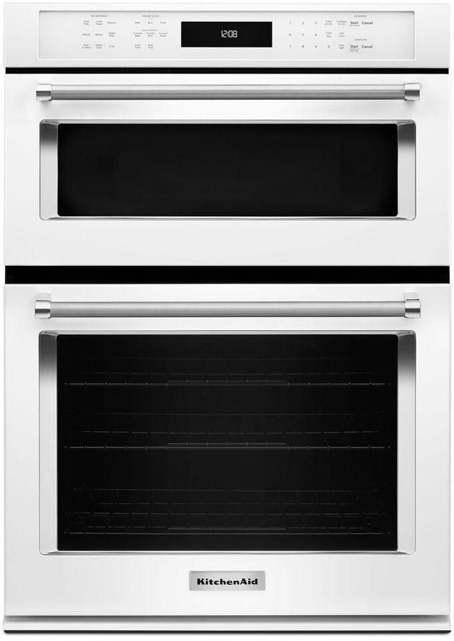 KitchenAid® 30" White Electric Built In Oven/Microwave Combo-0
