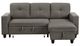 Homelegance® Robinson 3-Piece Dark Brown Sectional with Reversible Chaise-2