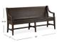 Magnussen Home® Westley Falls Graphite Bench with Back-2