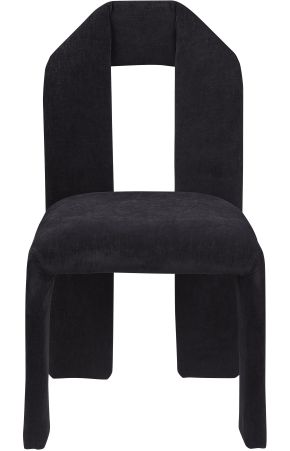 Meridian Furniture Bennett Black Chenille Dining Chair-1