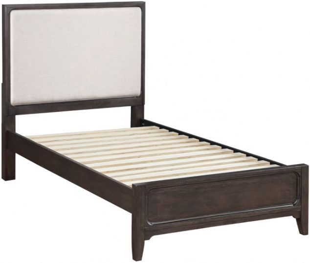 Winners Only® Westfield Expresso/White Youth Full Upholstered Panel Bed-0