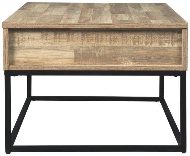 Signature Design by Ashley® Gerdanet Natural Lift Top Coffee Table with Black Base-1