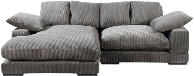 Moe's Home Collection Plunge 2-Piece Charcoal L-Shaped Sectional and Reversible Chaise-1