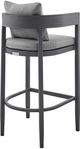Armen Living Menorca Grey Outdoor Patio Bar Stool-3