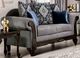 Furniture of America® Gustavo Gray/Walnut Loveseat-0