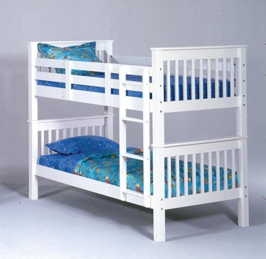 Bernards Sadler White Twin Over Twin Bunk Bed-1