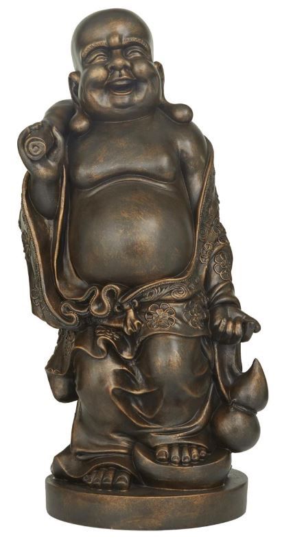 Deco Marche Brown Polystone Buddha Meditating Sculpture-0