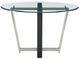 Armen Living Devi Glass Top Dining Table with Black/Stainless Steel Base-1