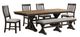 Elements International Montrose 6-Piece Brown/Espresso/Light Gray Dining Set-0