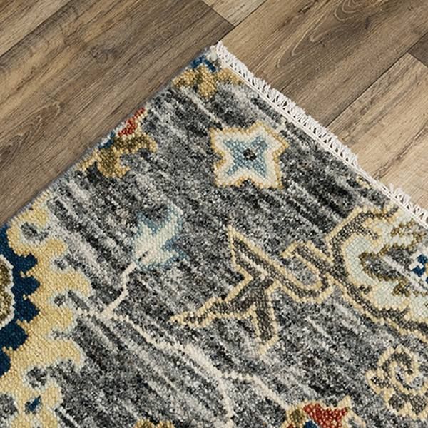 Rizzy Home Belmont Gray/Multi/Neutral 8'x10' Rectangular Rug-3