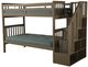 Kodiak Furniture Kelcie Dark Gray Twin/Twin Bunk Youth Bed with Tray-1