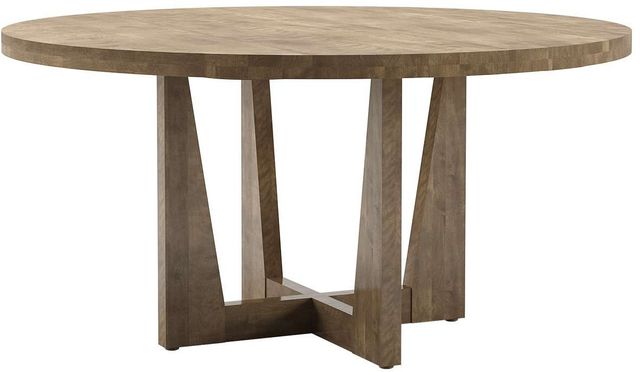 Canadel Customizable Modern Pecan Washed Round MK Pedestal Dining Table-0
