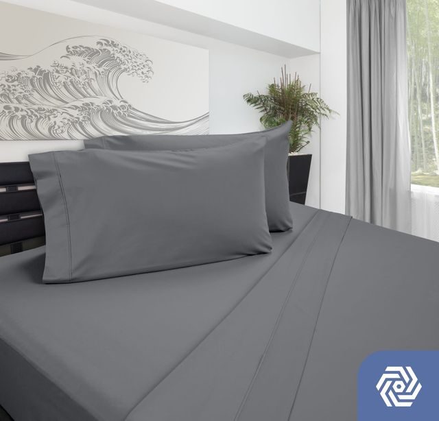 DreamFit® DreamChill™ Bamboo Rich Gray Twin XL Sheet Set-4
