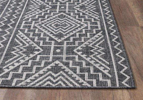 KAS Rugs Provo Black Quinn 5'x8' Area Rug-3