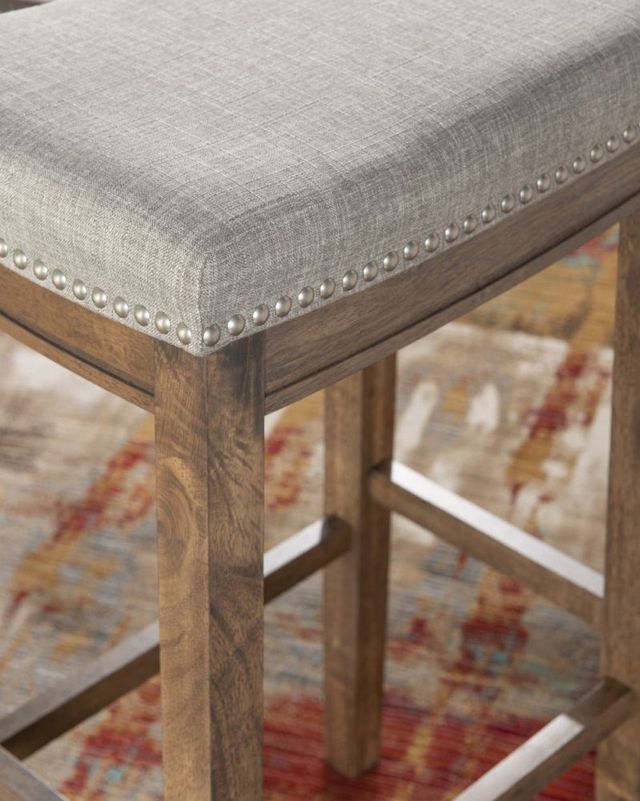 Linon Claridge Brown/Gray Bar Stool-4