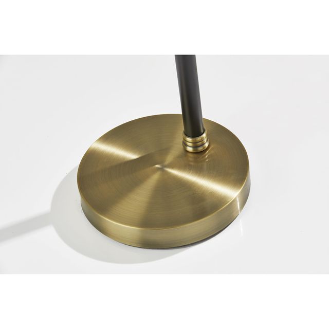 Adesso® Bergen Black/Antique Brass Arc Lamp-1