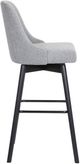 Armen Living Sicily Black/Light Gray Swivel Bar Stool-4