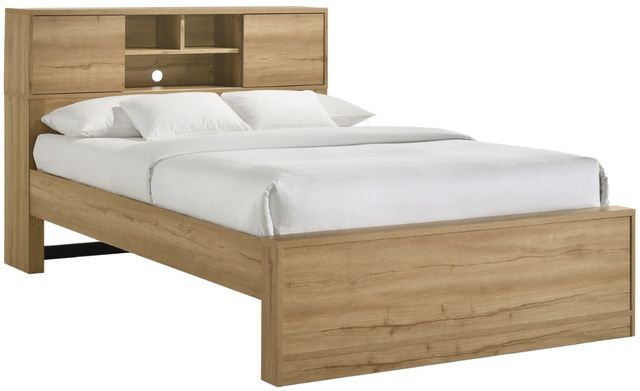 Intercon Vega Natural Oak Melamine Youth Full Bookcase Bed-0