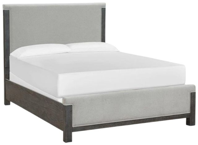 Magnussen Home® Plum Creek Elite Dove/Ravenwood Black Queen Upholstered Panel Bed-0