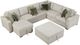 Homelegance® Isla 5-Piece Sand Modular Sectional with Reversible Chaise, Pull-out Bed and Ottoman-0