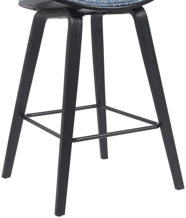 Armen Living Fox 4-Piece Black/Blue Barstool Set-4