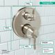 Hansgrohe Ecostat Classic Polished Nickel Round Thermostatic Trim with Volume Control-3