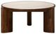 LH Home Remix Round Brown Coffee Table with Travertine Top-3