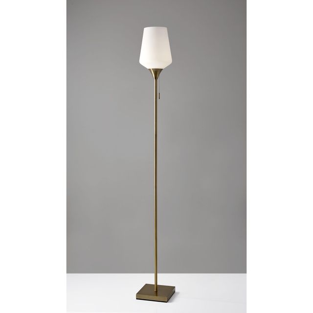 Adesso® Roxy Antique Brass Floor Lamp-1