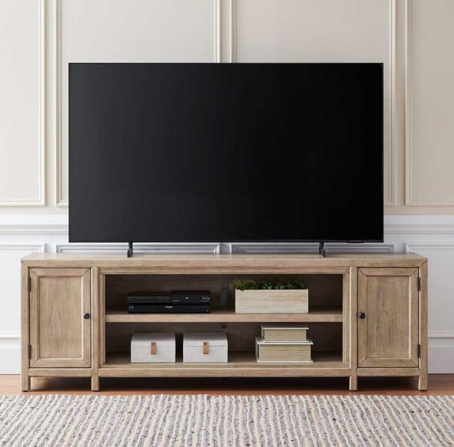 Liberty Furniture Proximity Place Barley Buff 82" Fireplace TV Console-1