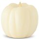K & K Interiors White 4.5 Inch Wax Pumplin Lumlnara Indoor Candle-0