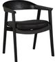 Nest Home Collections Vanessa Matte Black/Black Faux Leather Arm Chair-0