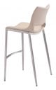 Zuo® Ace Light Pink and Silver Set of 2 Bar Chairs-2