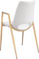Zuo Modern Desi White/Gold Dining Chair-4