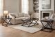 Bernards Highlights 3-Piece Gray Occasional Table with Black Base Set-1