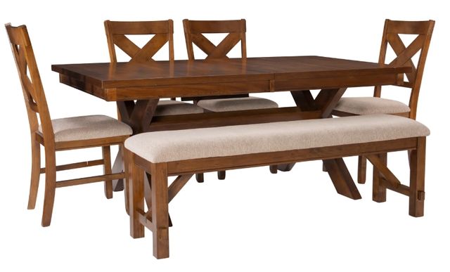 Powell® Kraven 6-Piece Dark Hazelnut Dining Set-0