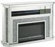 ACME Furniture Noralie Diamond/Mirrored Fireplace with LED-0
