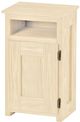 Crate Designs™ Furniture Unfinished Right Side Hinge Door Petite Nightstand-0