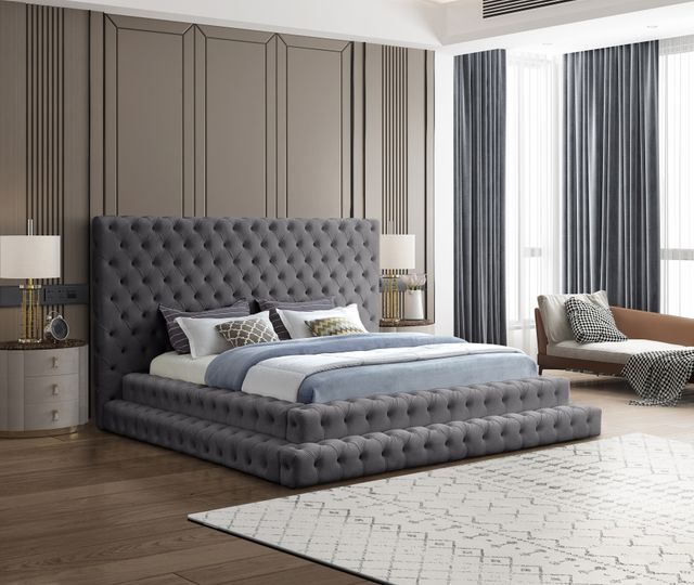 Meridian Furniture Revel Grey King Bed-3