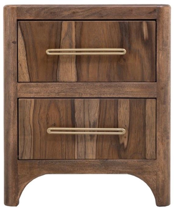 International Furniture Direct Praga Brown Nightstand-2