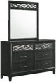 New Classic® Home Furnishings Obsidian Black Dresser and Mirror-0