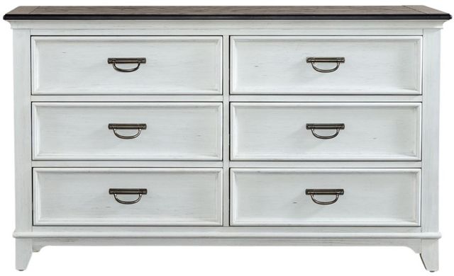 Liberty Furniture Allyson Park Charcoal/Wirebrushed White 58" Dresser-2