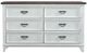 Liberty Furniture Allyson Park Charcoal/Wirebrushed White 58" Dresser-3
