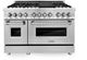 ZLINE 48" Stainless Steel Pro Style Dual Fuel Range-0